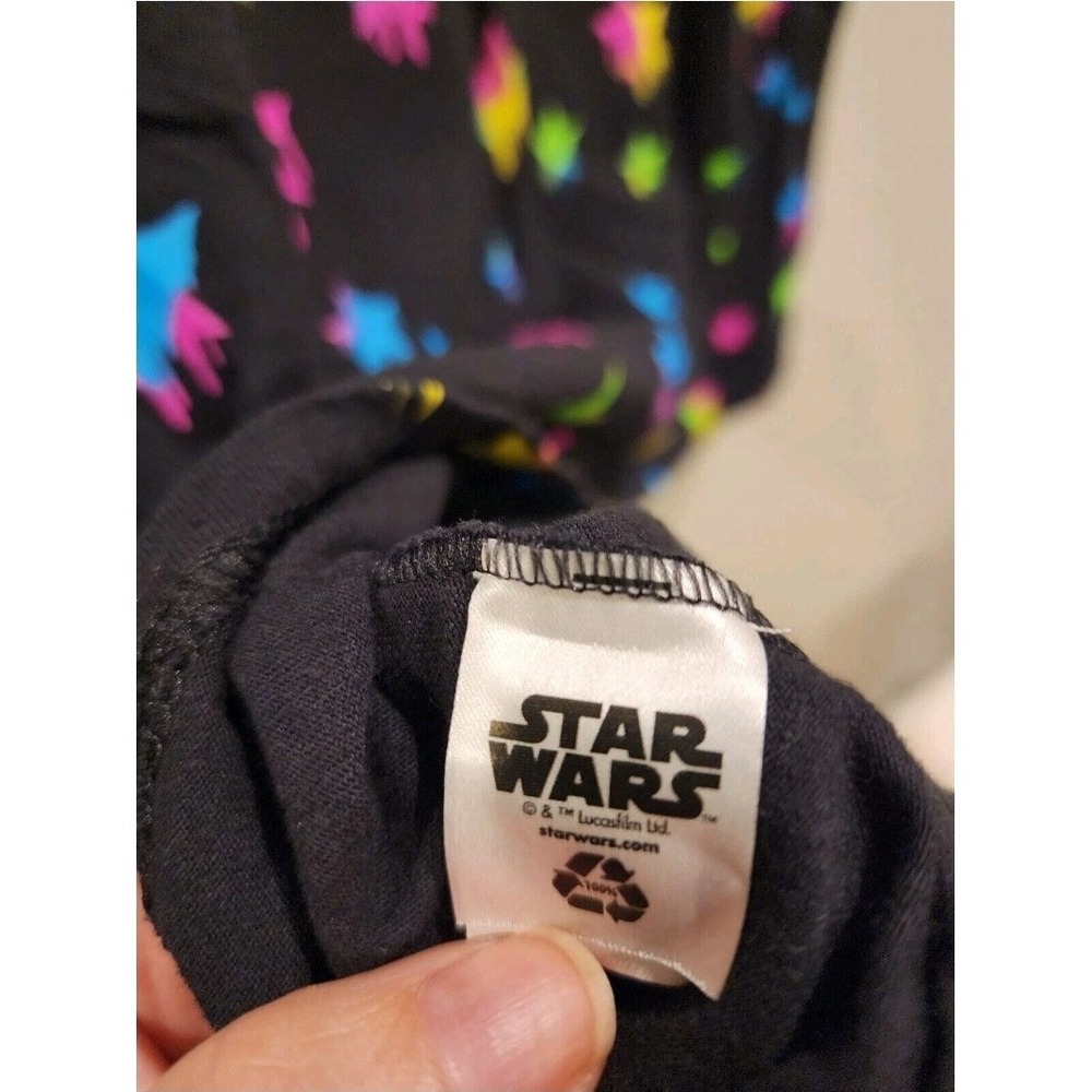Disney Star Wars Neon Graffiti Shirt Women's Shrt Slve Scoop Spray Paint Sz 2XL - Picture 5 of 5